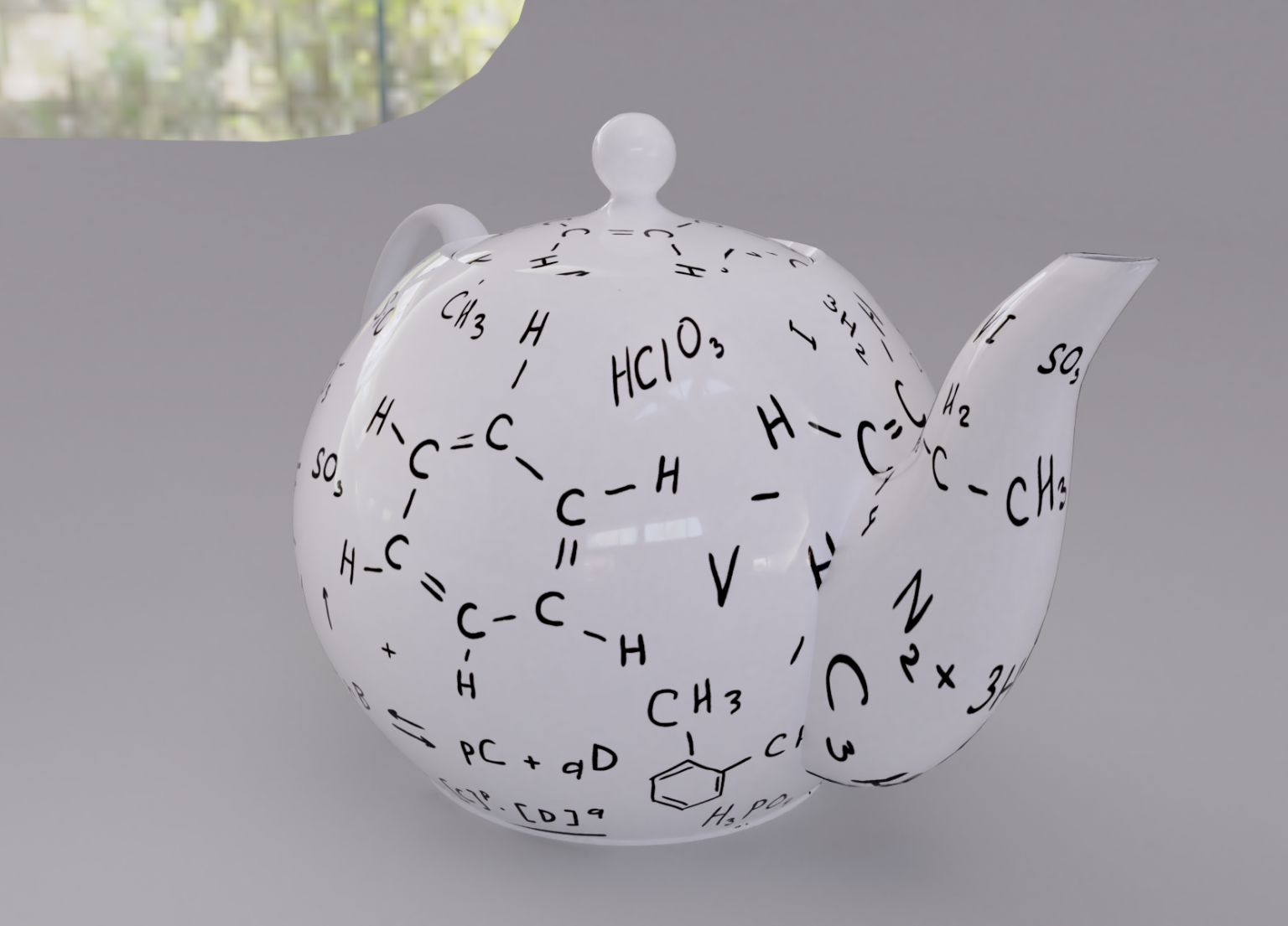 Teapot with Chemistry Formulas Lewis Structures Teapots by Tealery