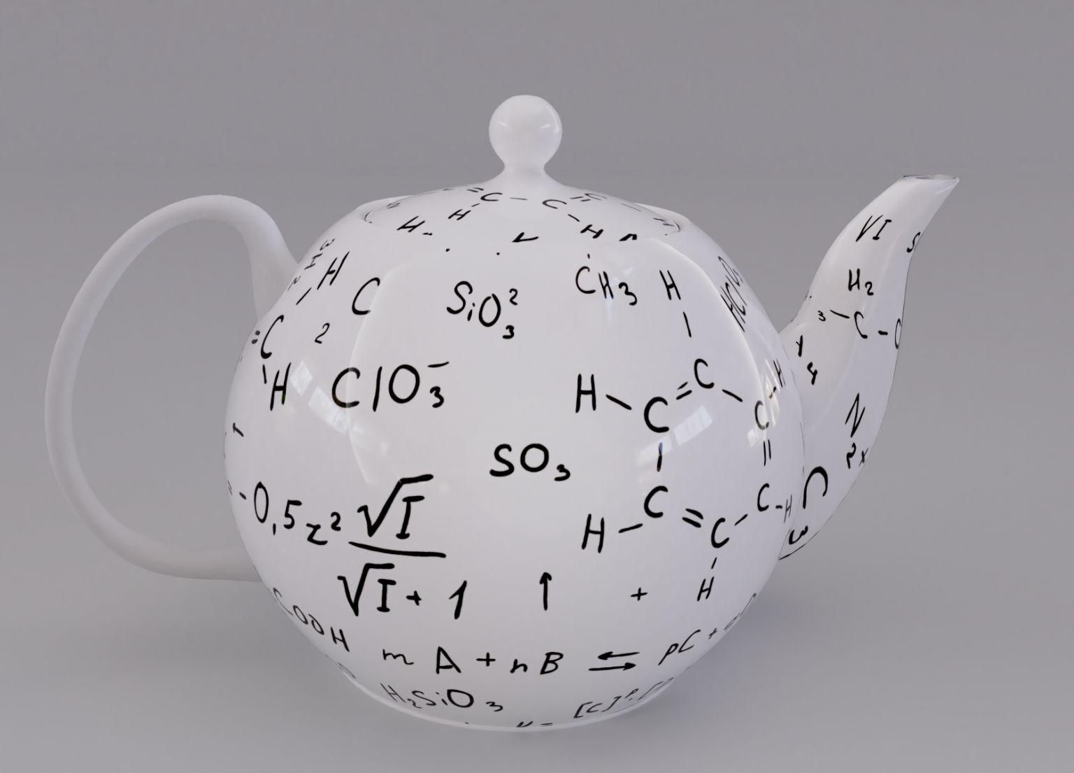 Teapot with Chemistry Formulas Lewis Structures Teapots by Tealery